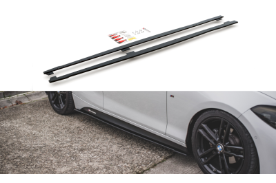 Накладки сплиттеры на пороги на BMW 1 F20 / F21 M-Pack / M140i рестайл